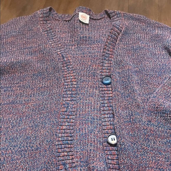 wonder nation Sweaters - Wonder Nation Blue and Red Knit Cardigan